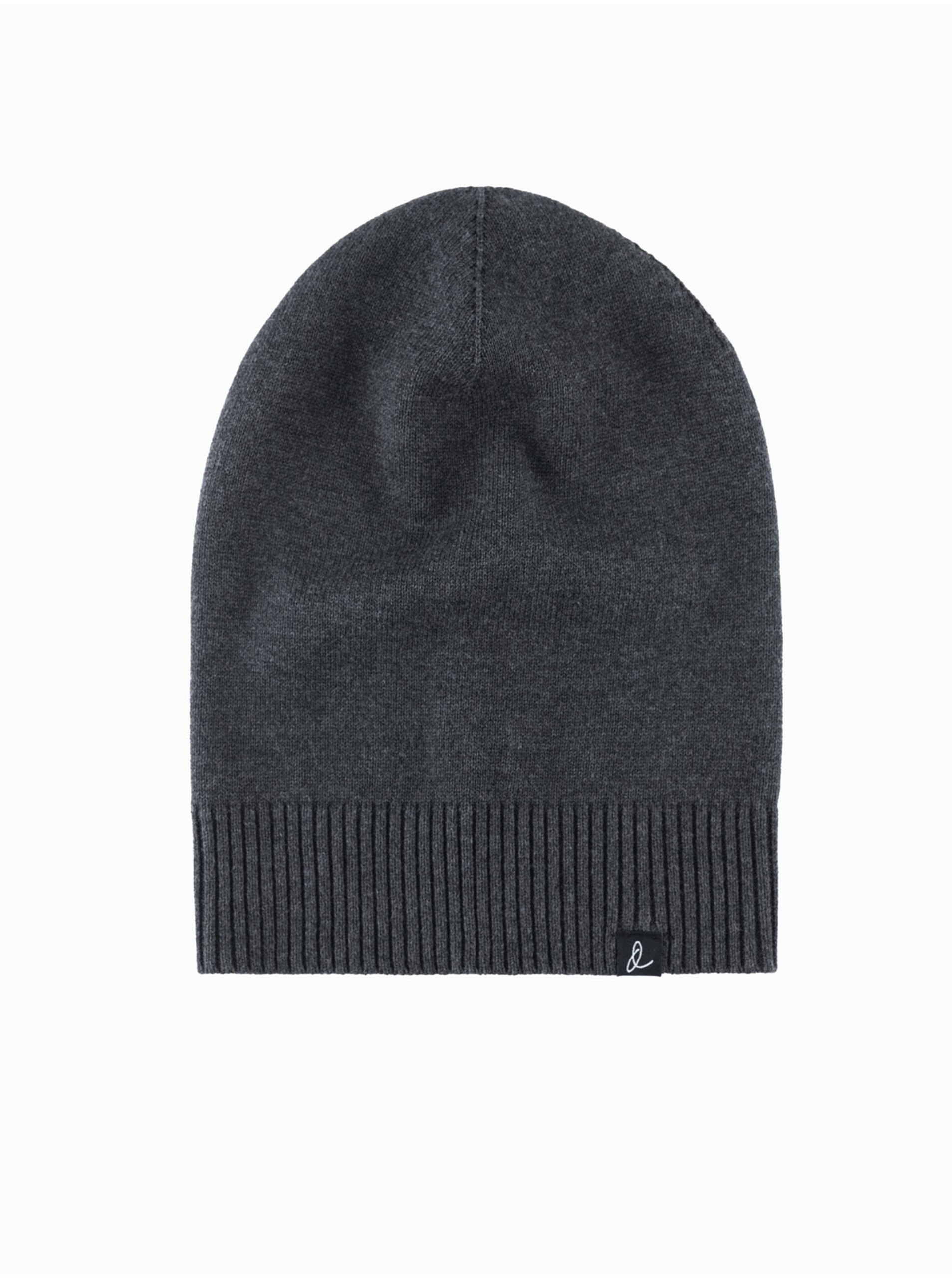 Pánská zimní čepice z bavlněného úpletu Ombre Clothing