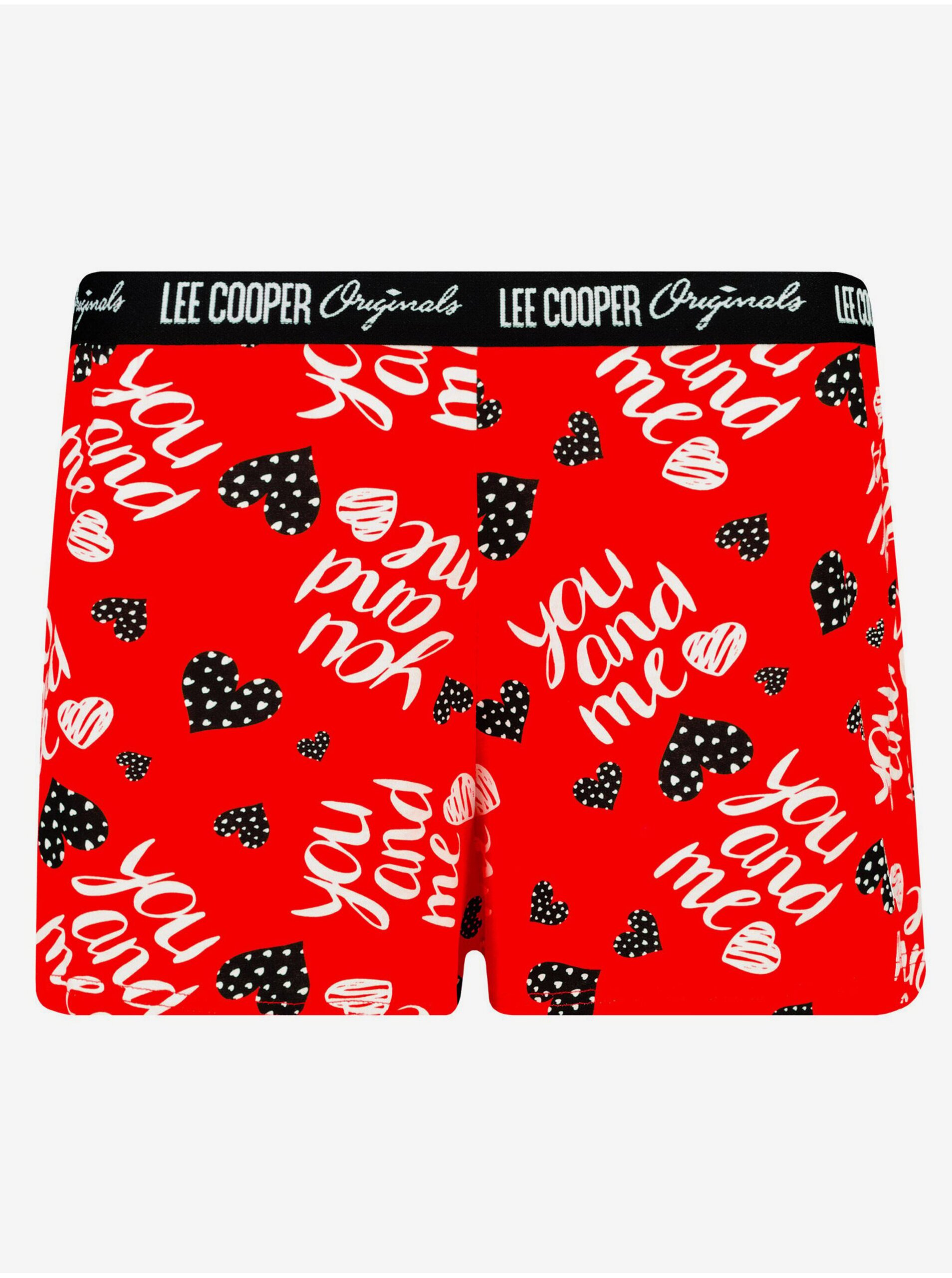 Levně Dámské boxerky Lee Cooper Love červená S Lee Cooper