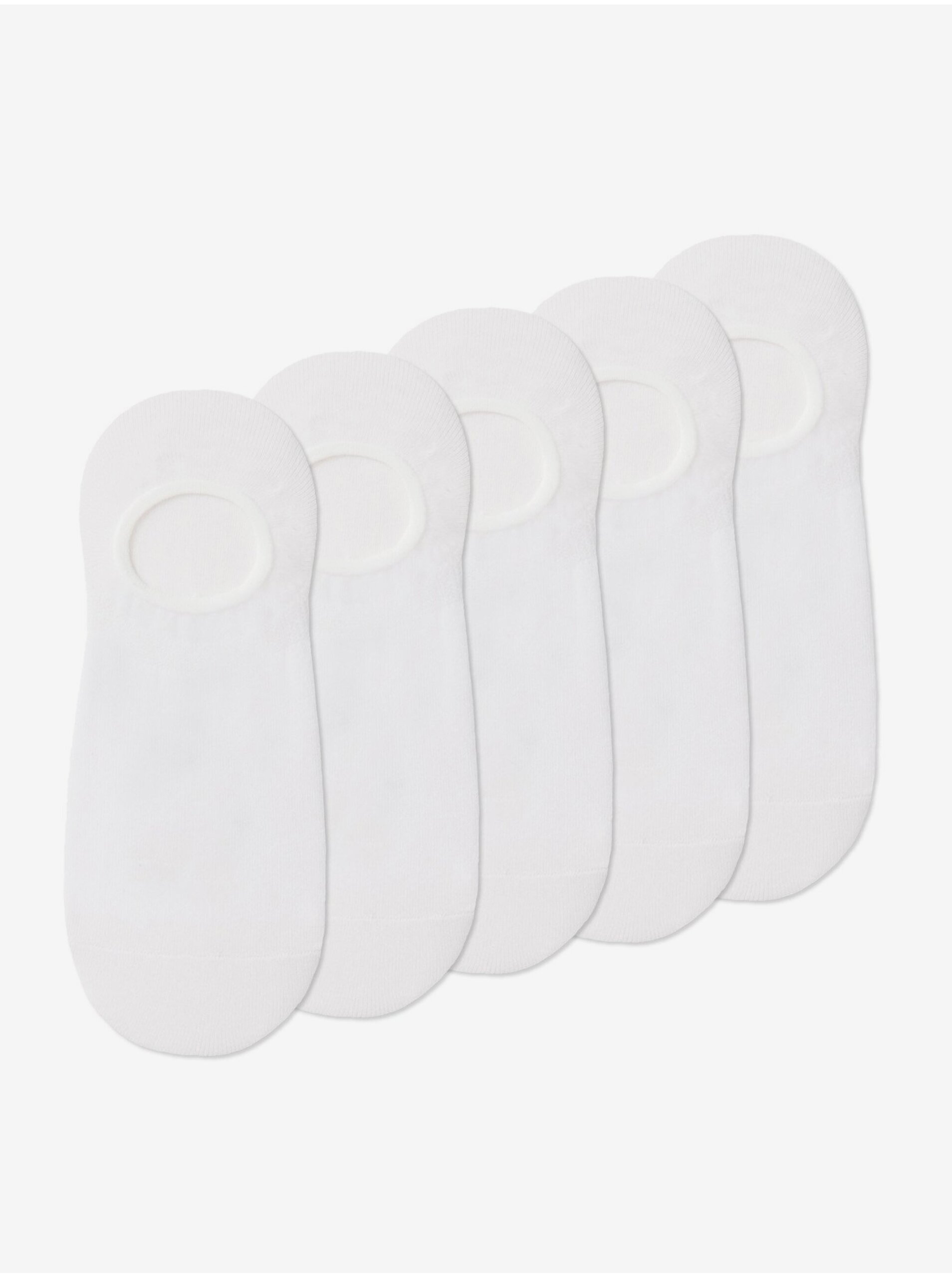 Levně Dámské ponožky Lee Cooper Invisible 5P bílá Lee Cooper