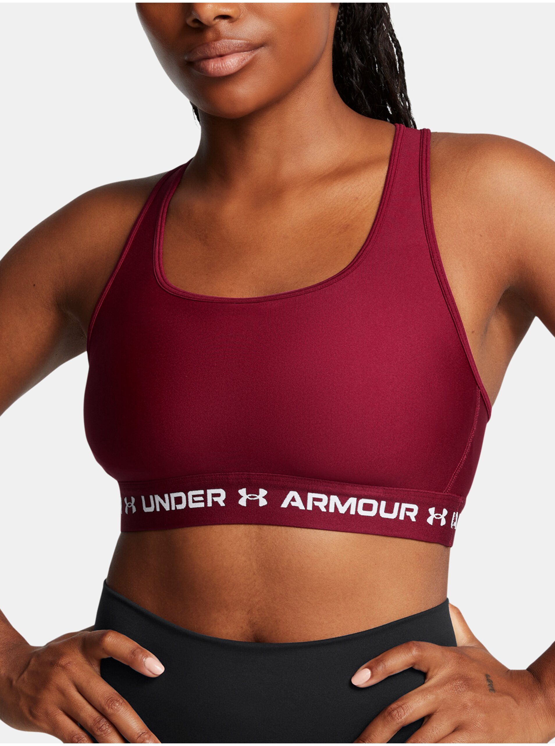 Dámska podprsenka Under Armour Crossback Mid Bra-RED