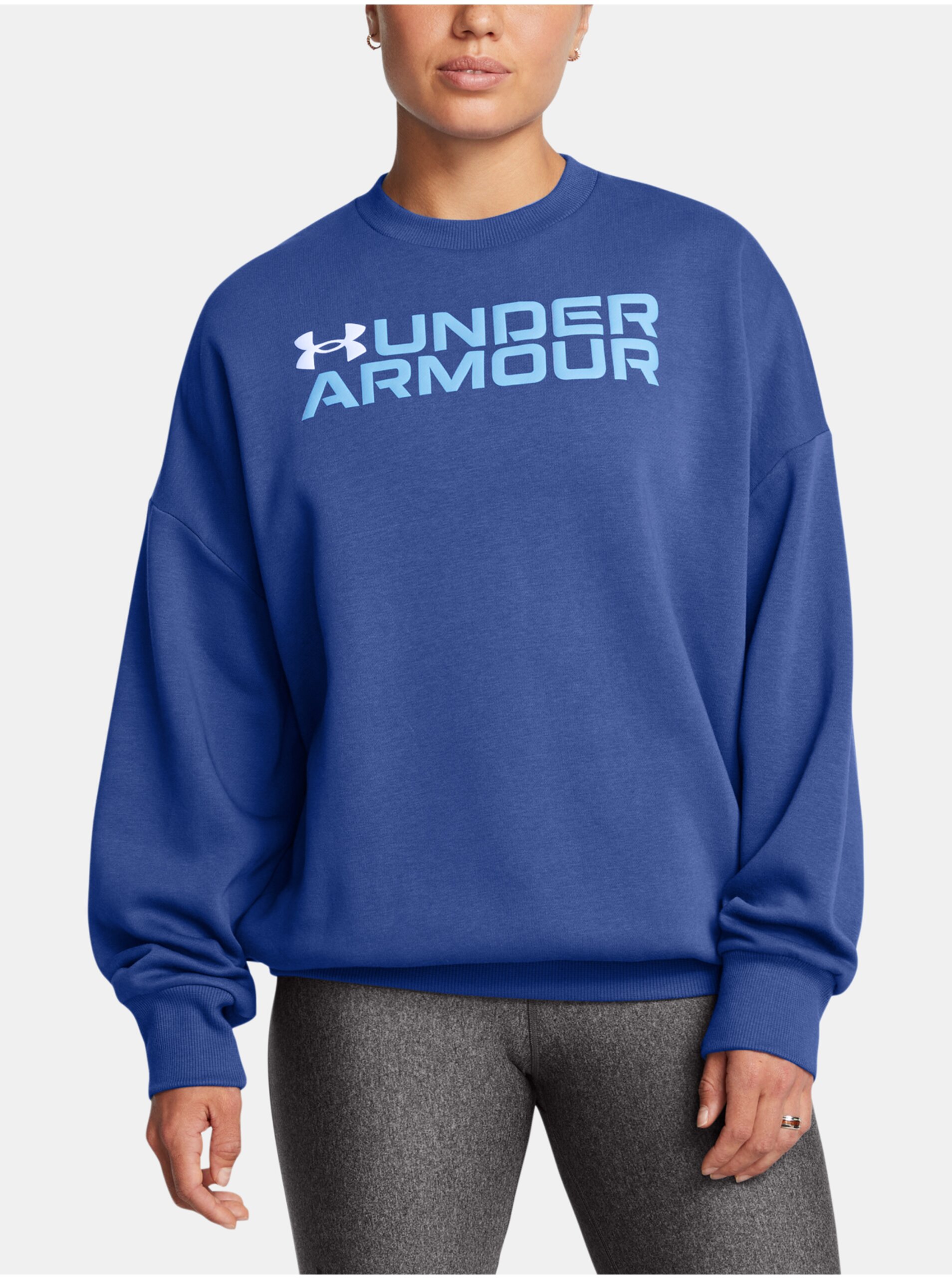 Dámská mikina Under Armour Rival Fleece WordmarkOS Crew-BLU