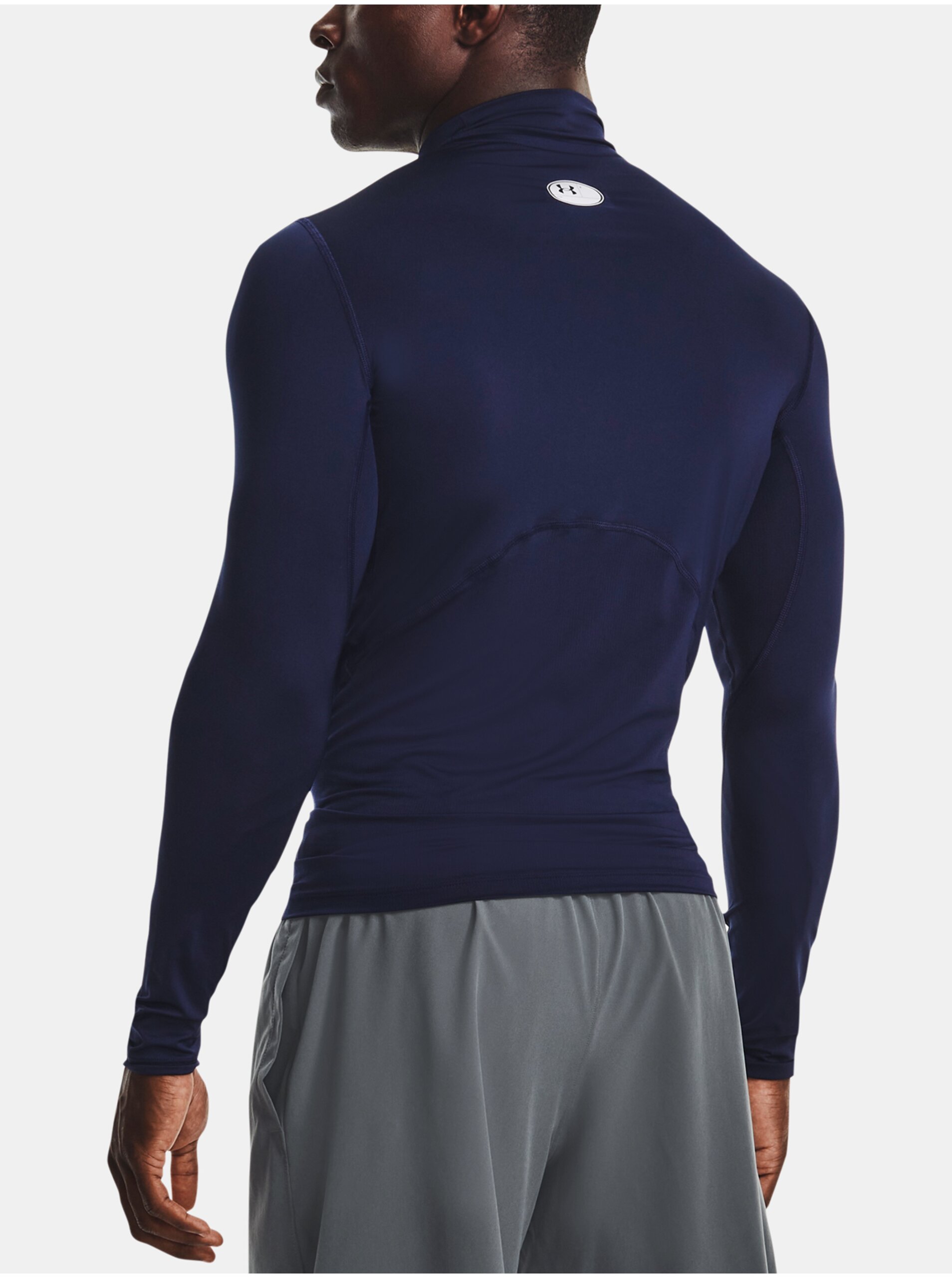 Pánské tričko Under Armour UA HG Armour Comp Mock LS-BLU