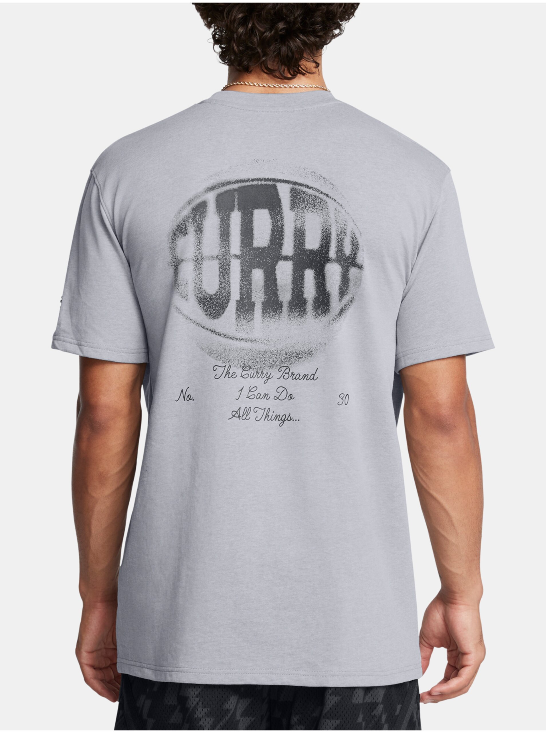 Pánské tričko Under Armour Curry HW Verbiage Tee 2-GRY