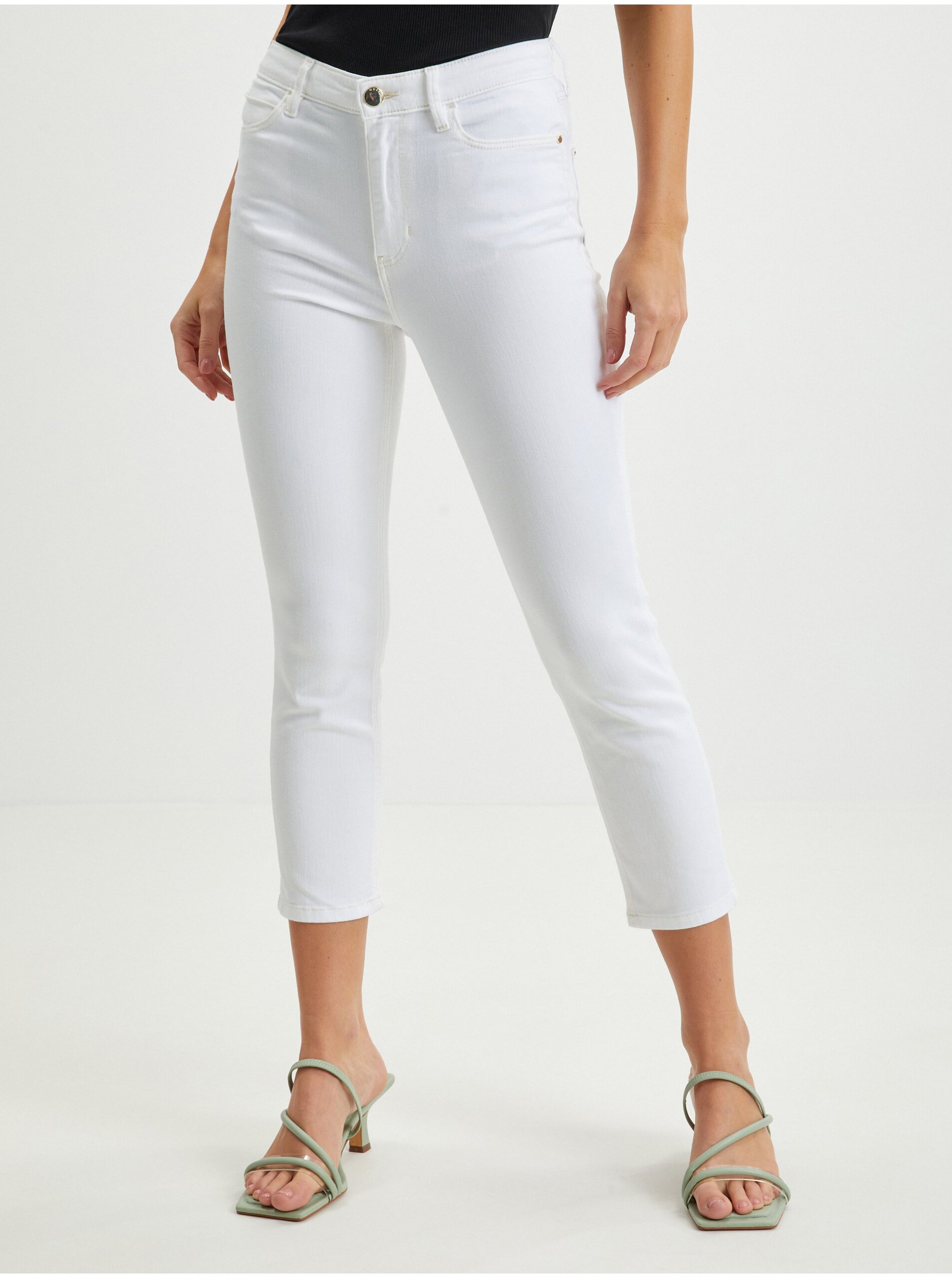 Bílé dámské skinny fit džíny Guess 1981
