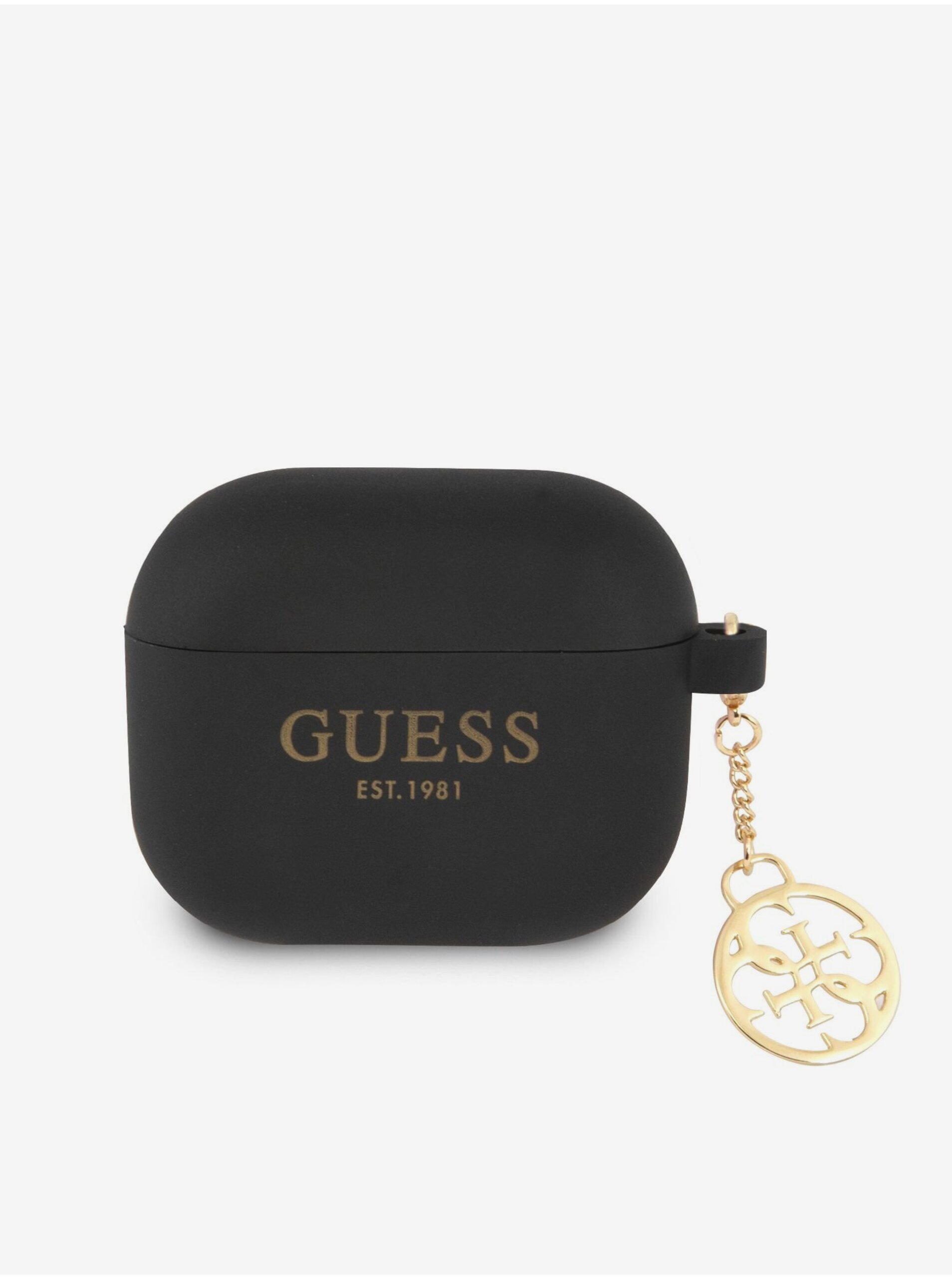 Guess 4G Charm Silikonové Pouzdro pro AirPods 3 Black