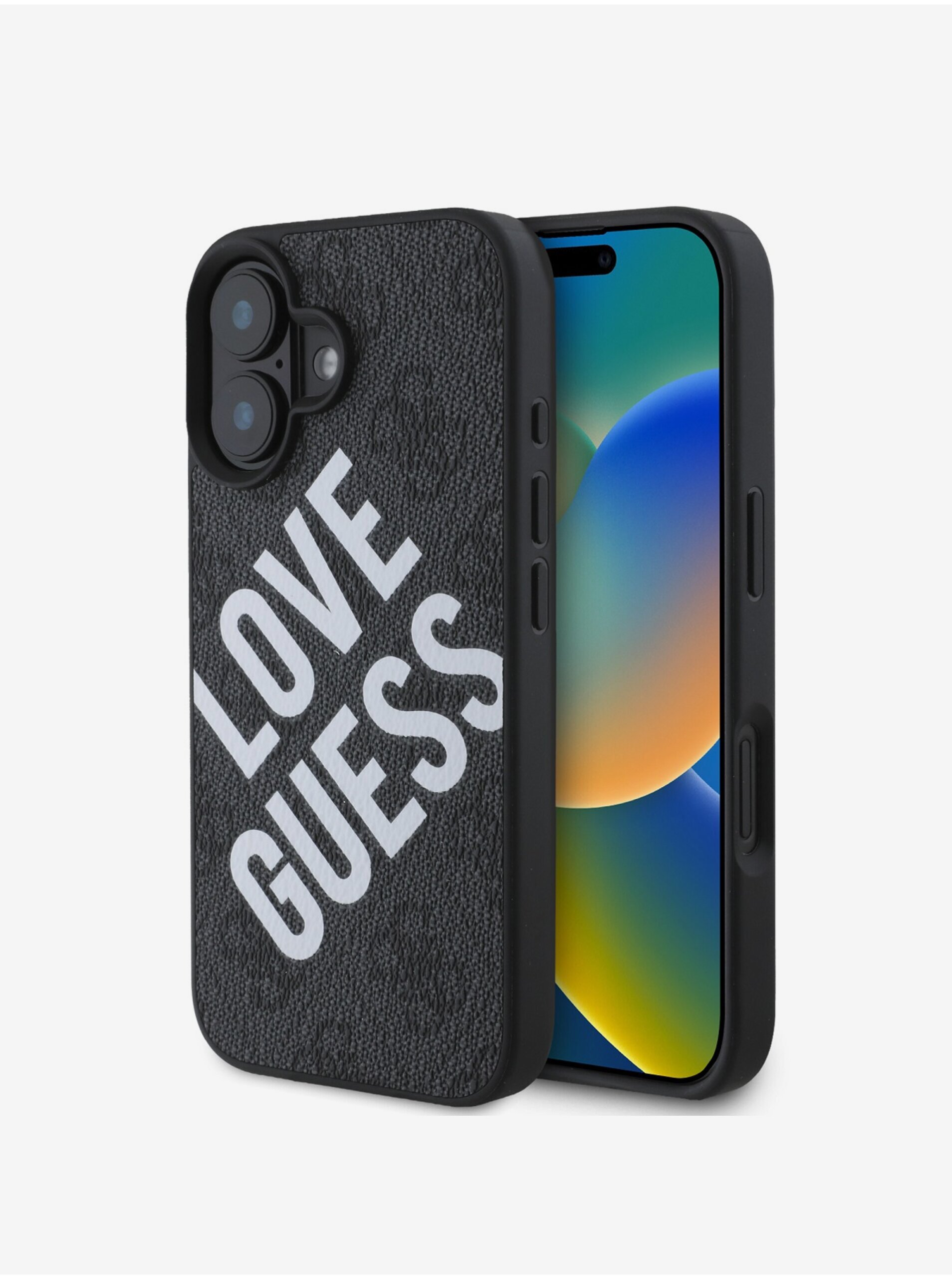 Levně Guess PU Leather 4G Big Love Logo MagSafe Zadní Kryt pro iPhone 16 Black