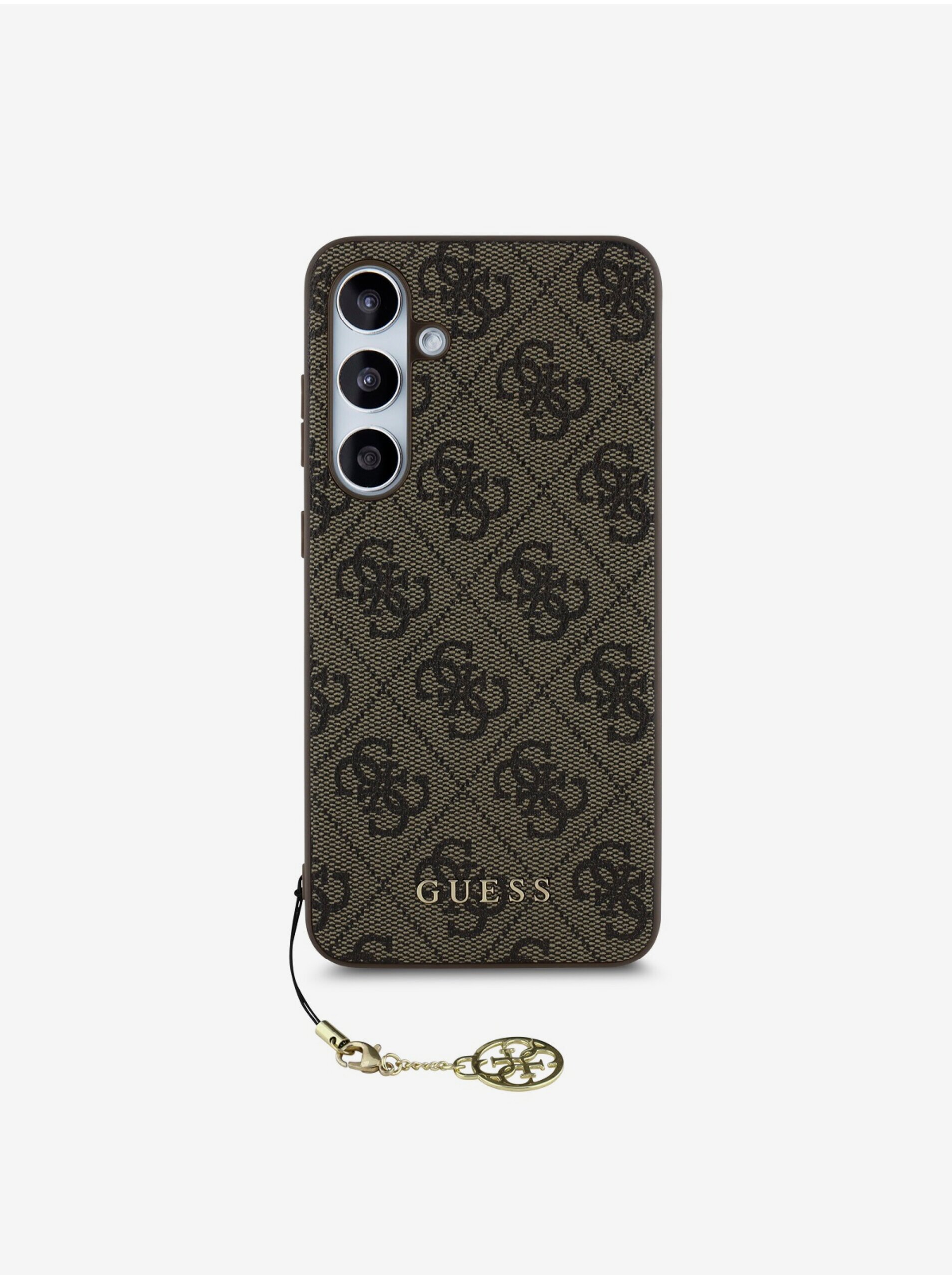 Levně Guess 4G Charm Zadní Kryt pro Samsung Galaxy S24 FE Brown