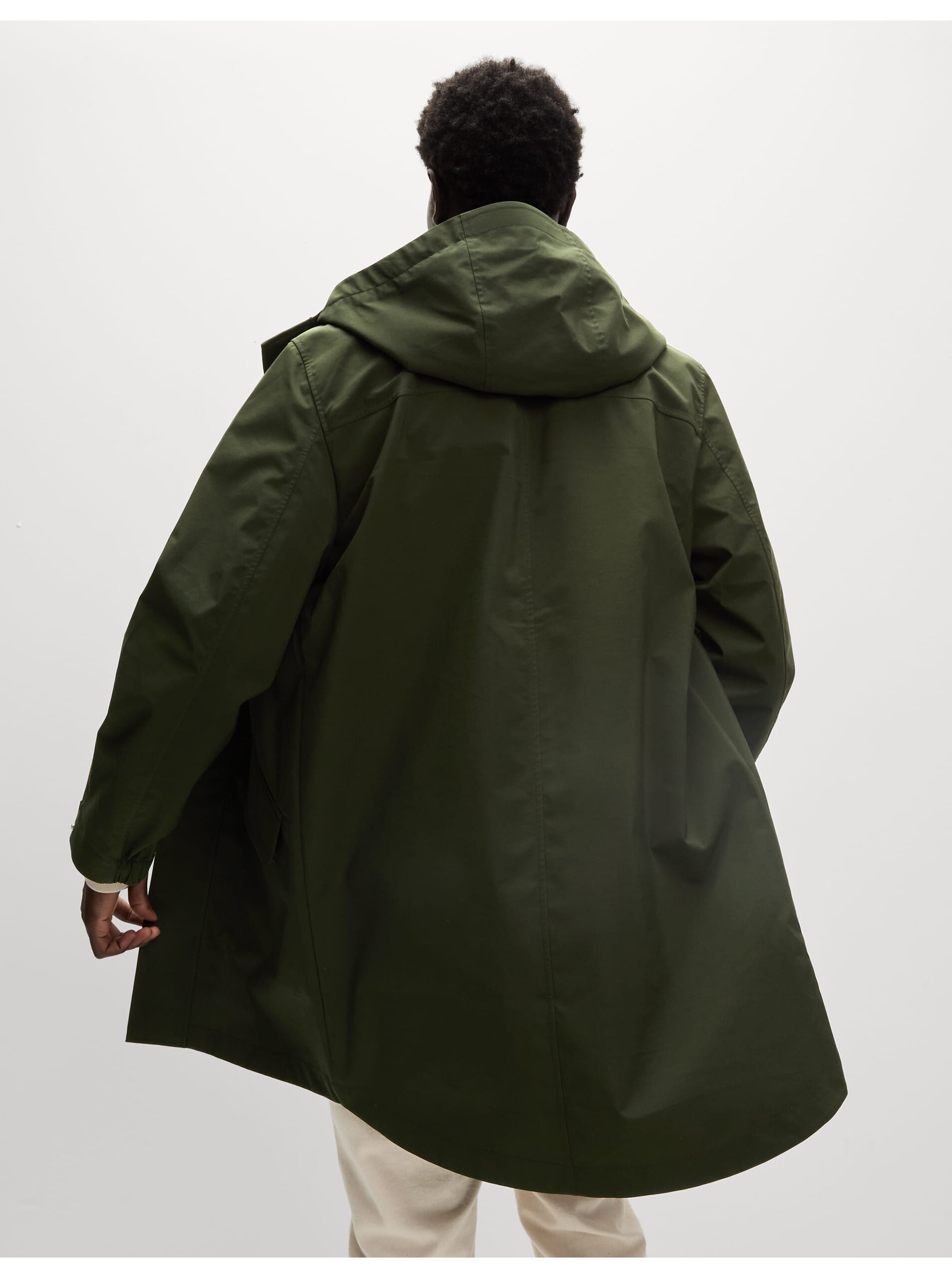Nepromokavý plášť s kapucí s technologií Stormwear™ Marks & Spencer zelená