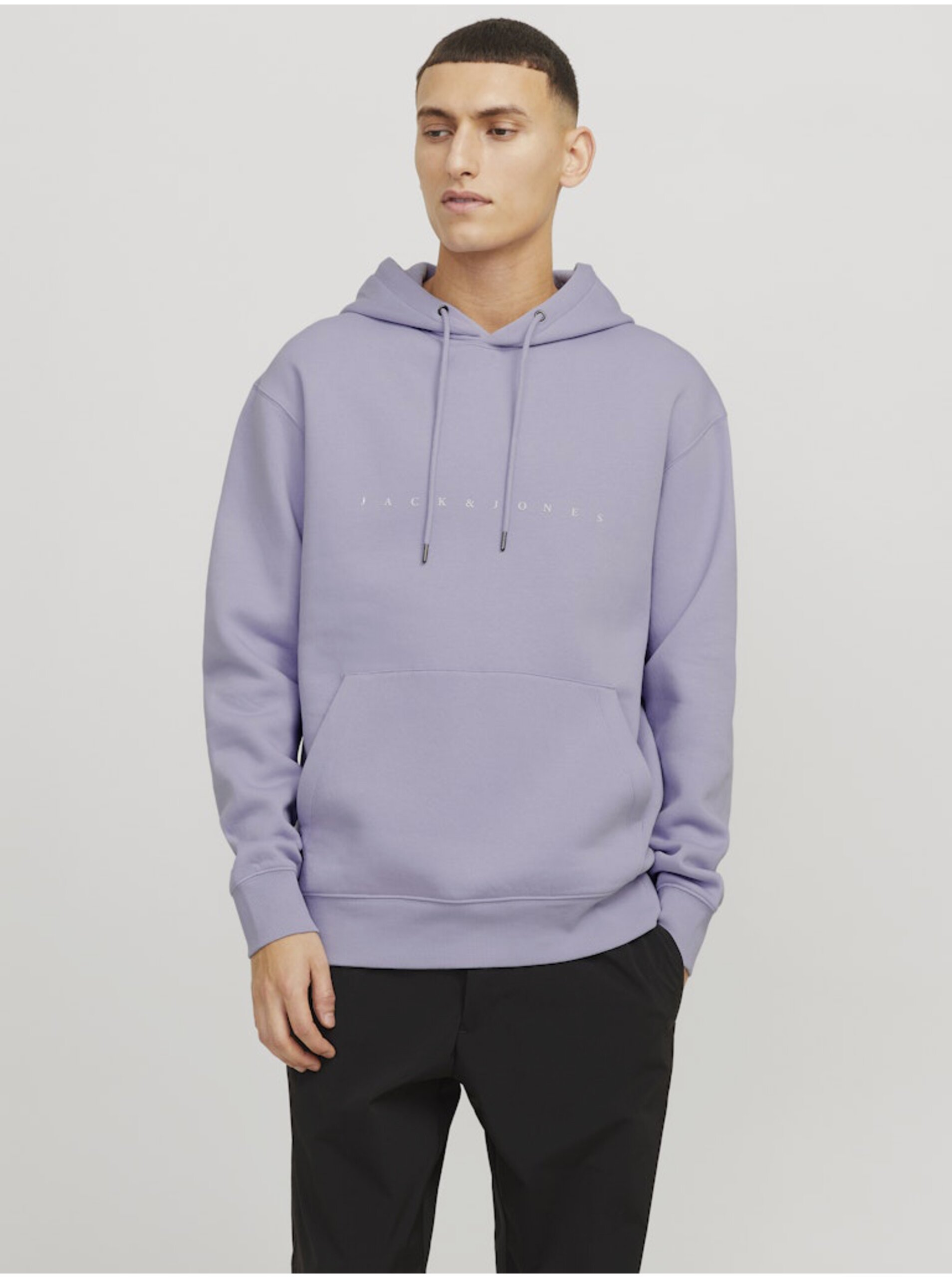 Světle fialová pánská mikina s kapucí Jack & Jones Star