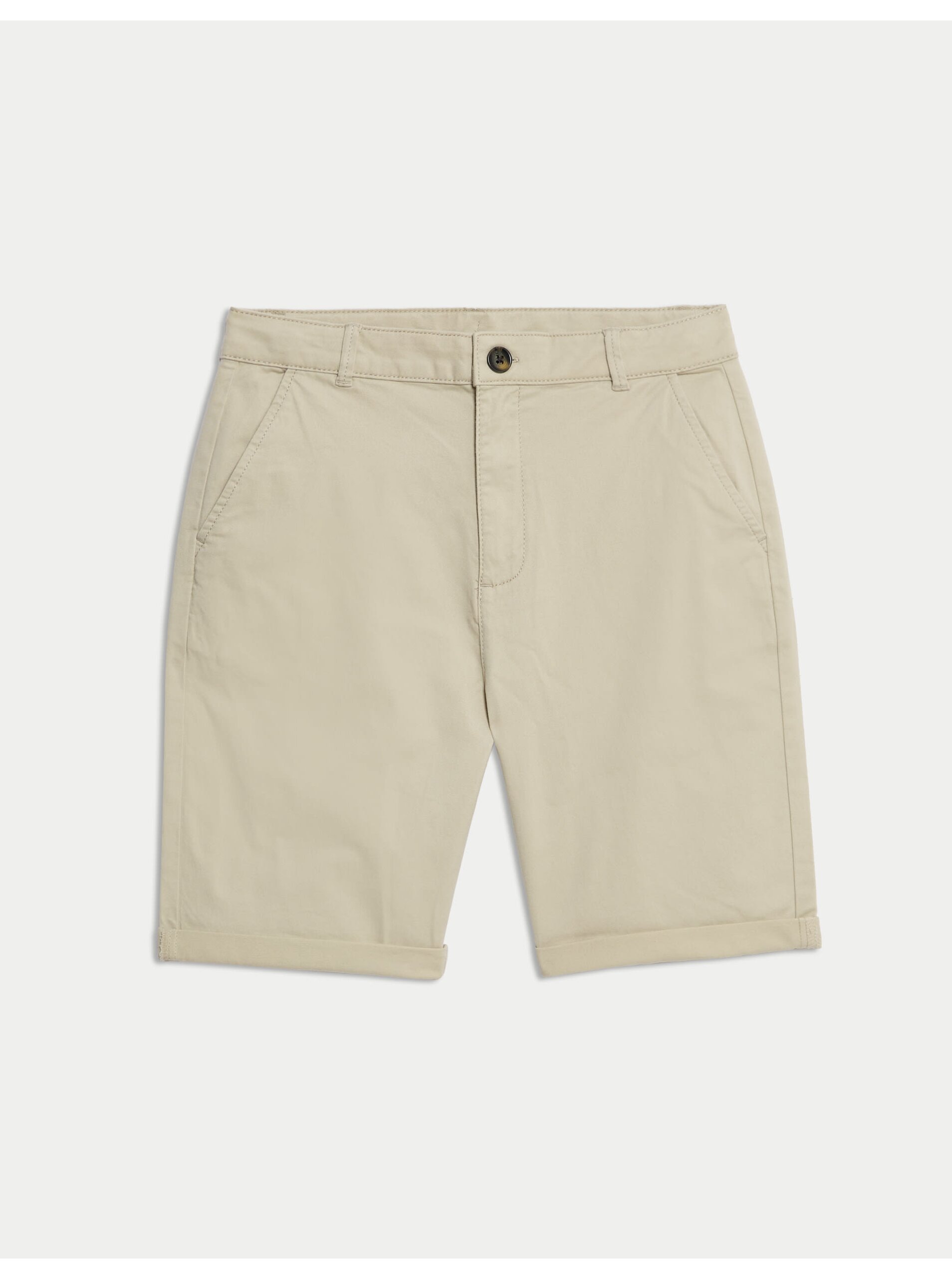 Chino šortky s vysokým podílem bavlny (6–16 let) Marks & Spencer béžová