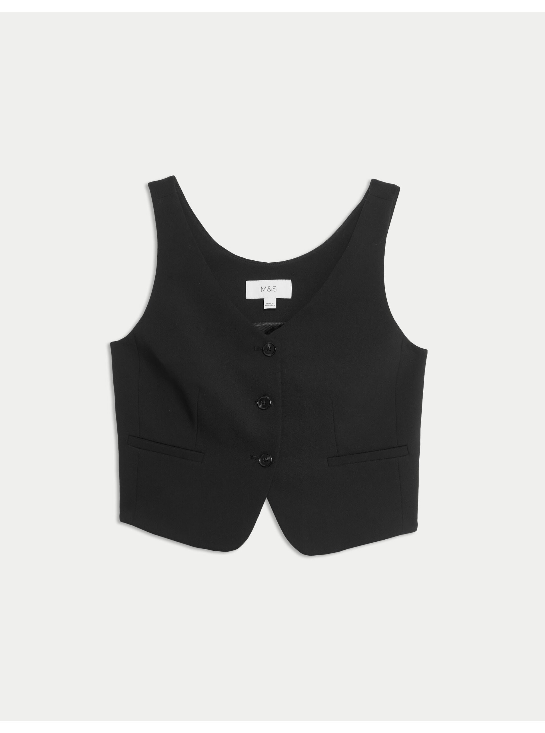 Vesta mírně projmutého střihu Marks & Spencer černá