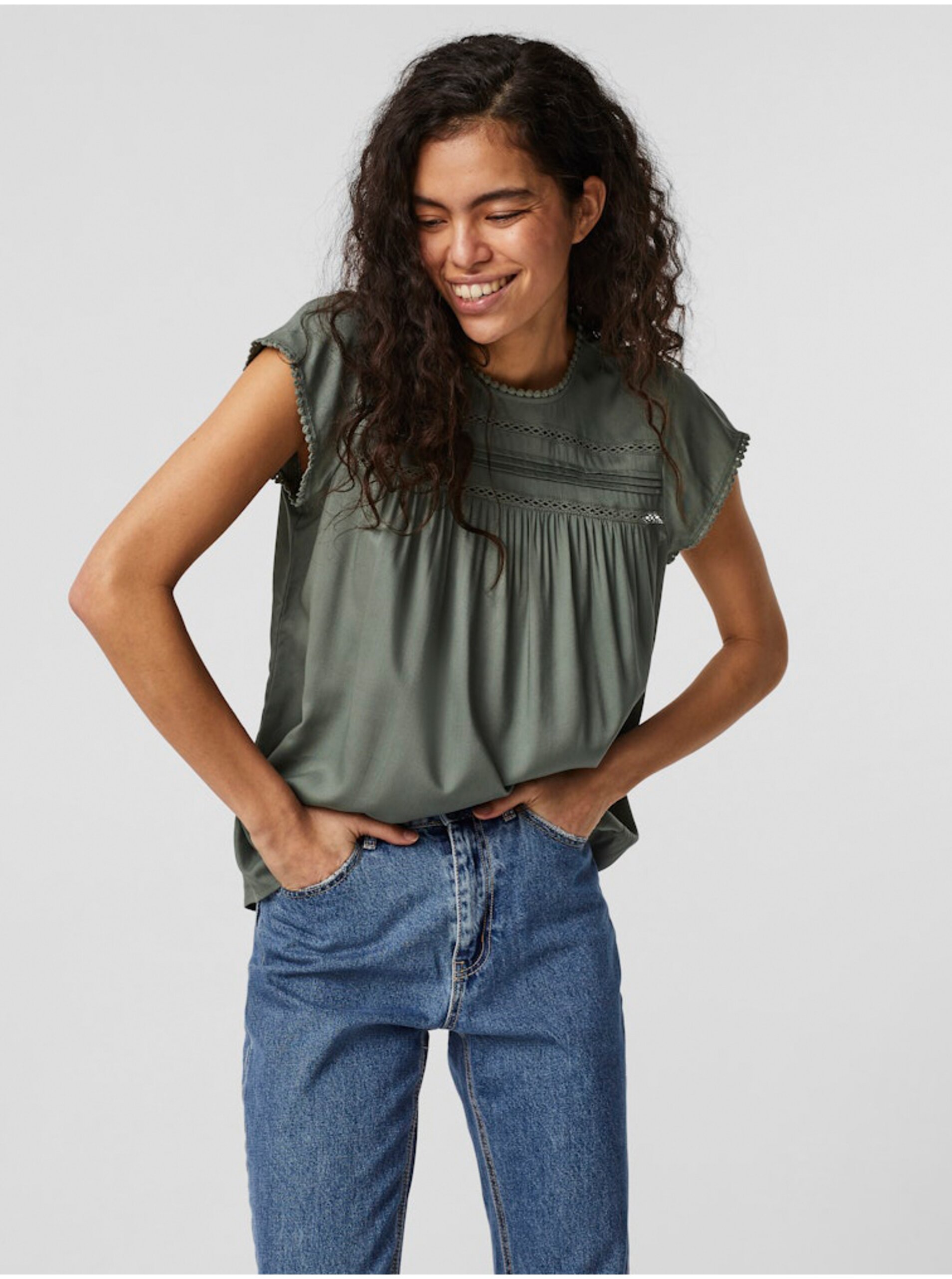 Zelená dámská halenka Vero Moda