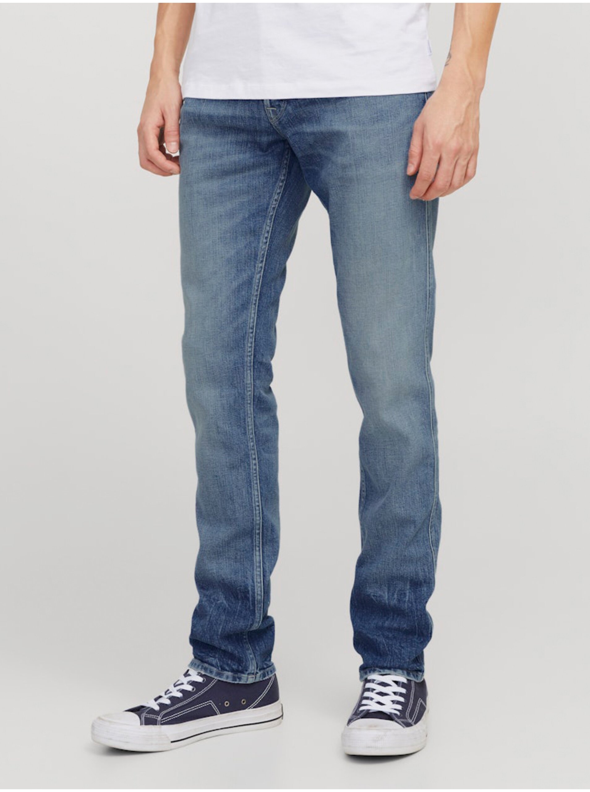 Modré pánské slim džíny Jack & Jones Glenn