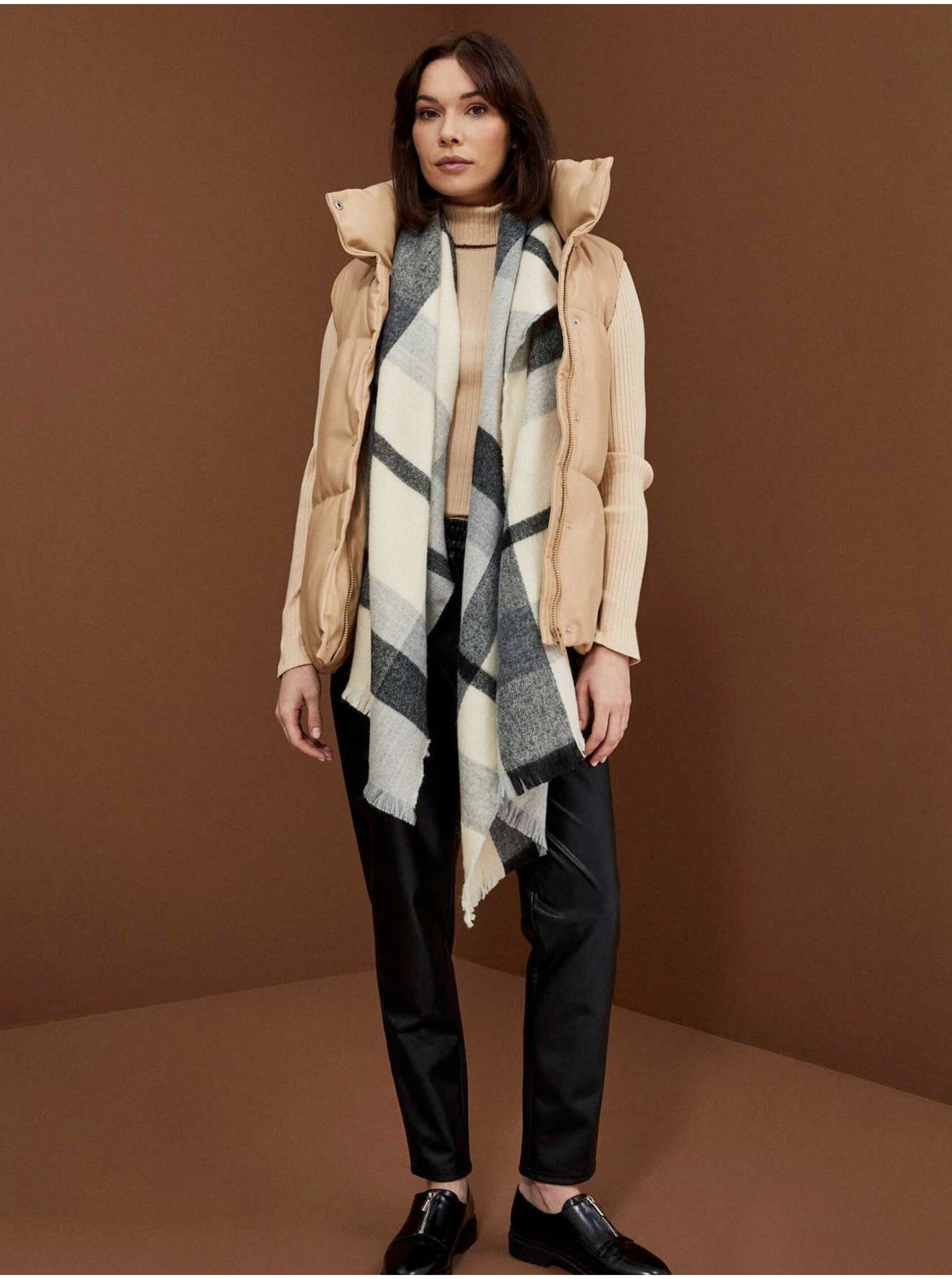 Checked scarf