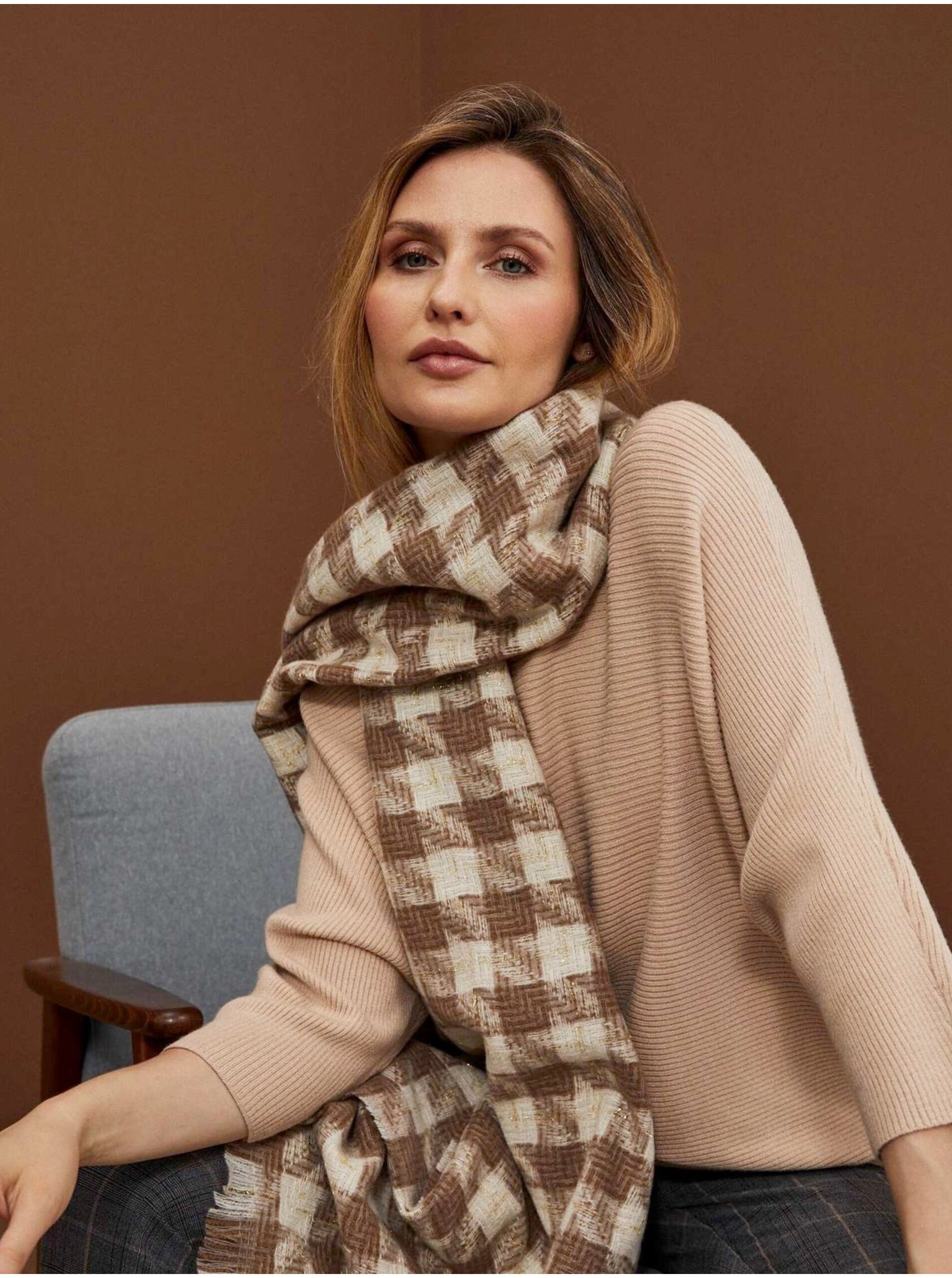 Checked scarf