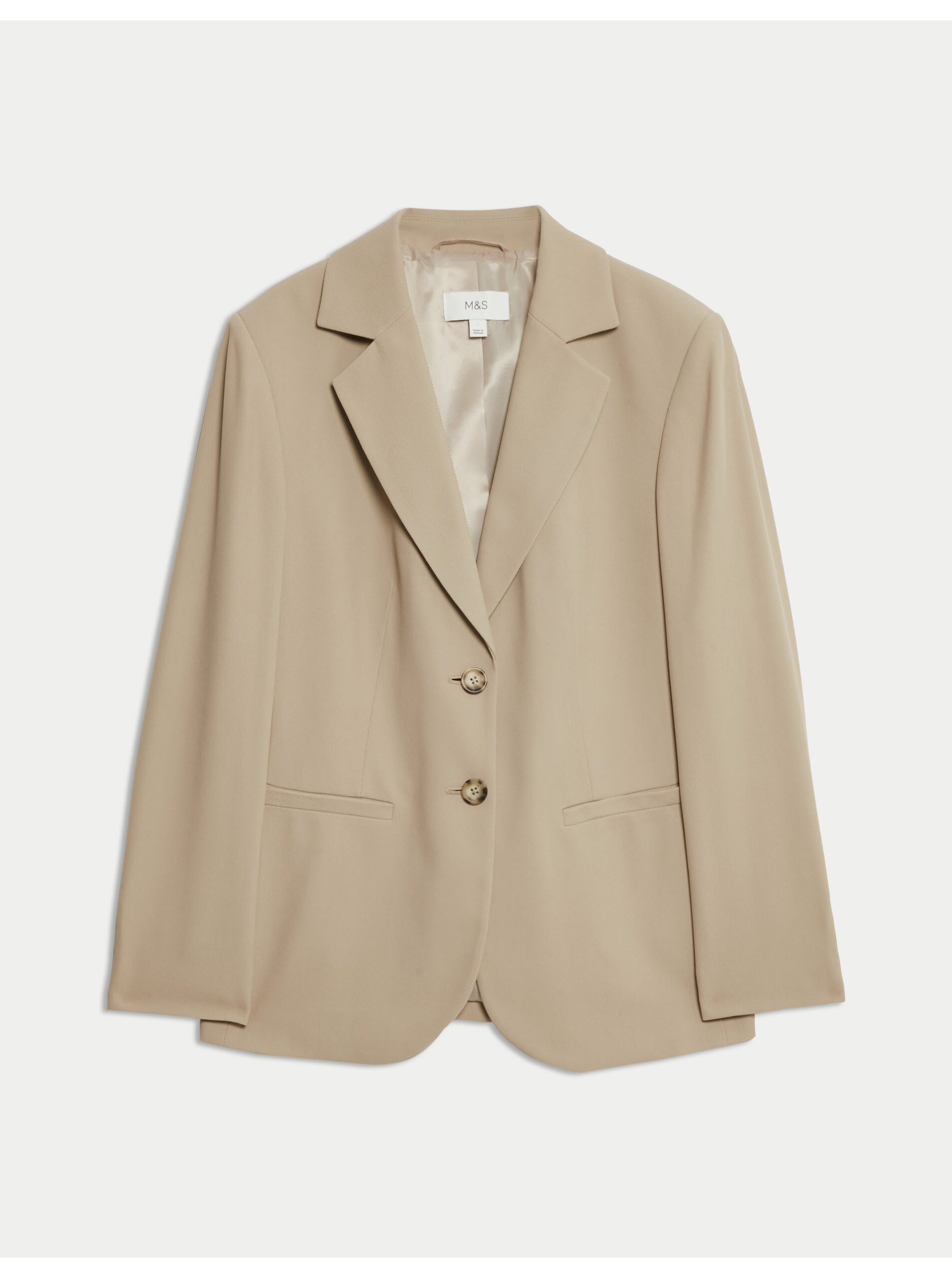 Jednořadý blejzr, volný střih Marks & Spencer béžová