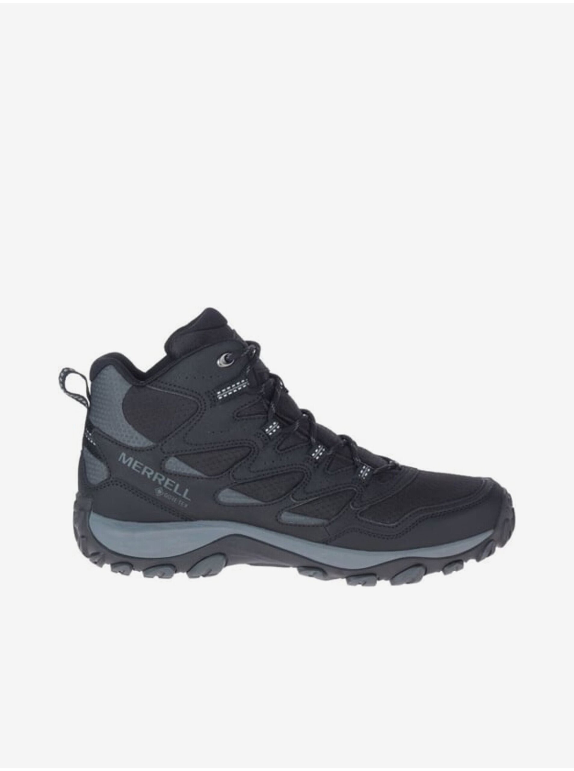 Lacno Čierne pánske outdoorové členkové tenisky MERRELL West Rim Sport Mid GTX