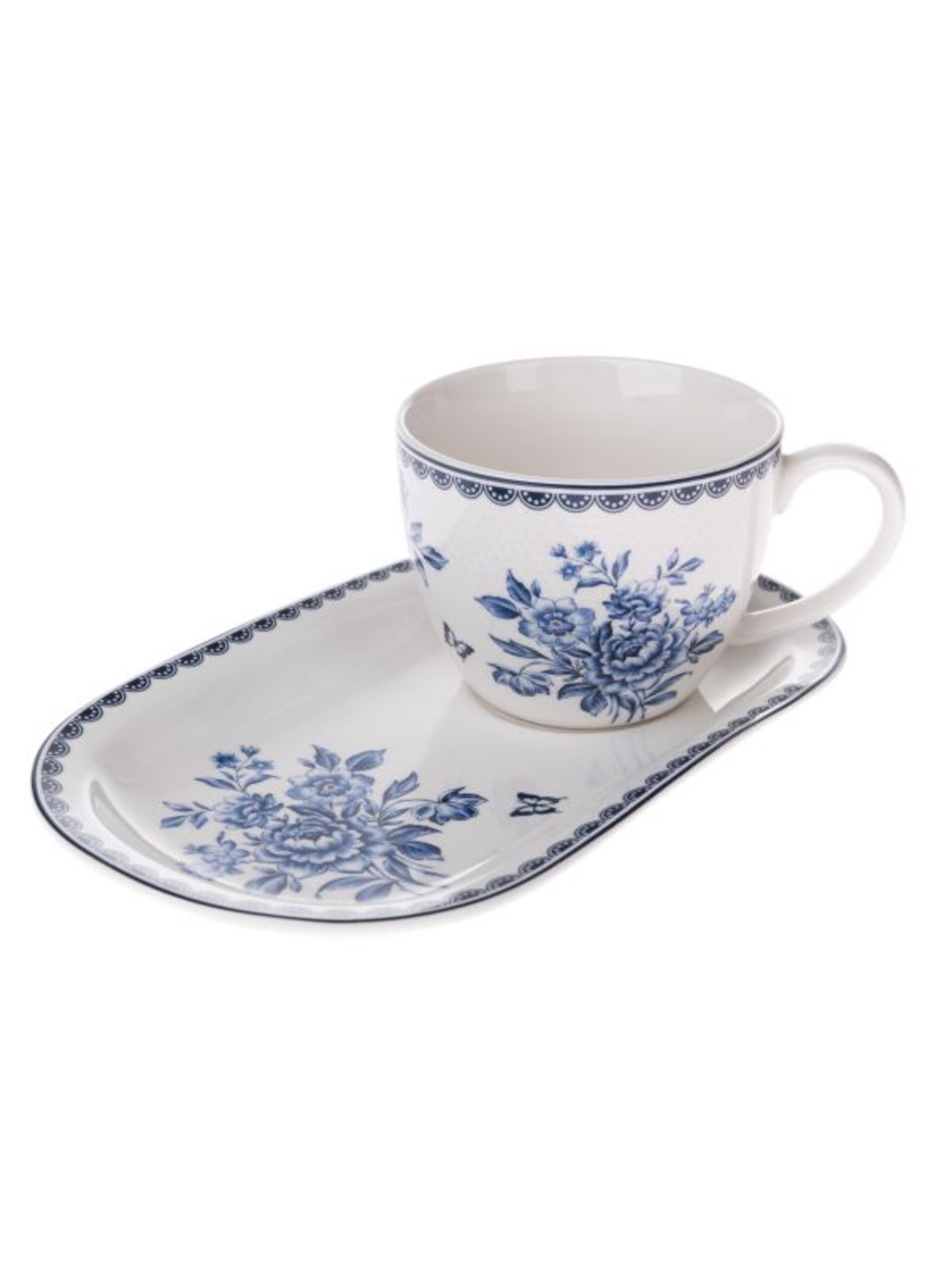 Porcelánový hrnek s podnosem, 445ml, 6/18