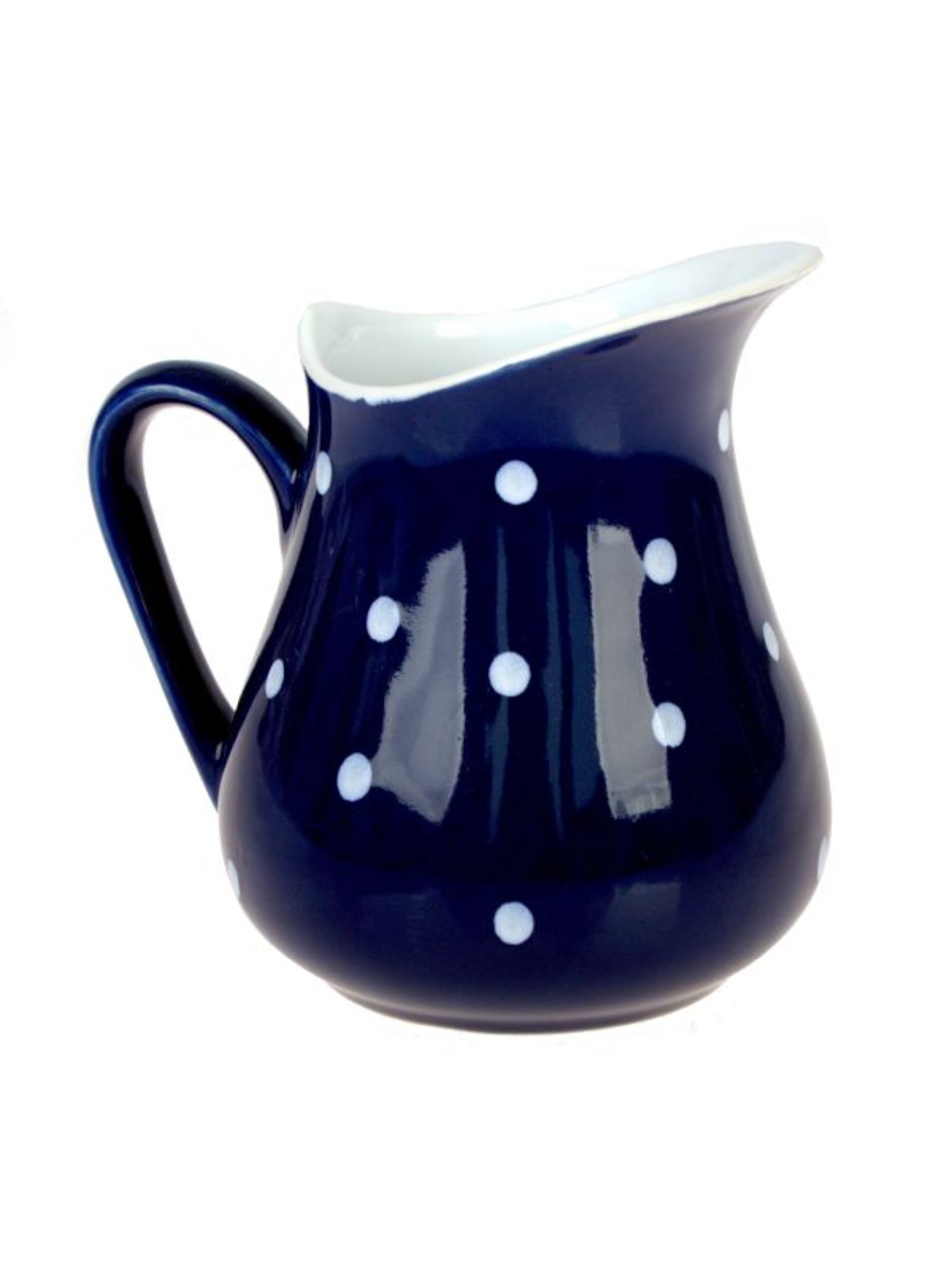 Keramický džbán, modrý s puntíky, 500ml, 6/24