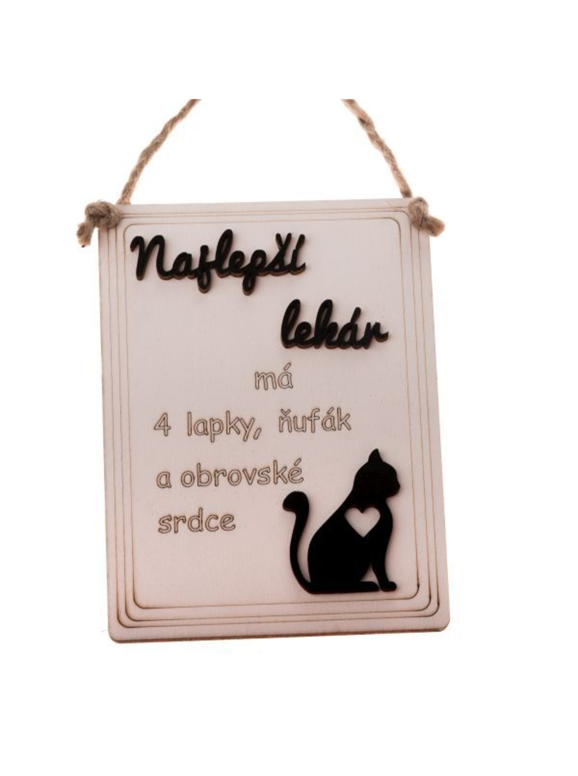 Dřevěná závěsná cedule s nápisem (SK), 0/50