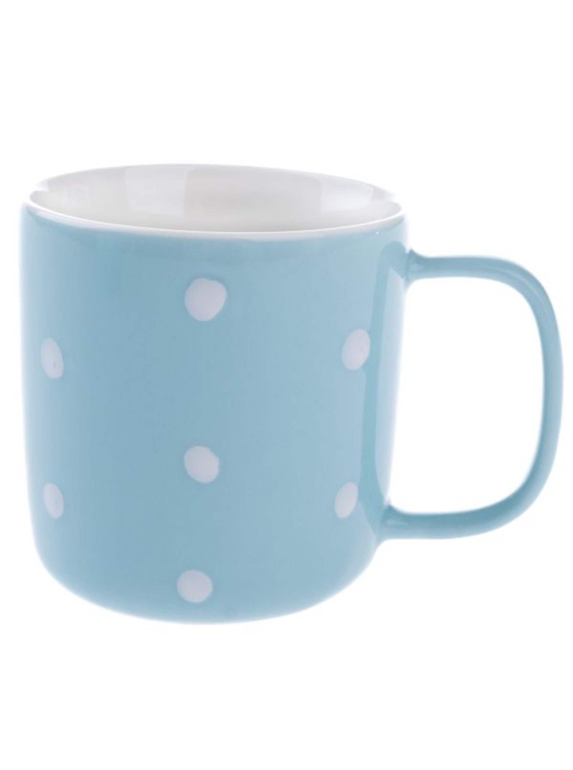 Porcelánový hrnek, modrý s putníky, 370ml, 6/36