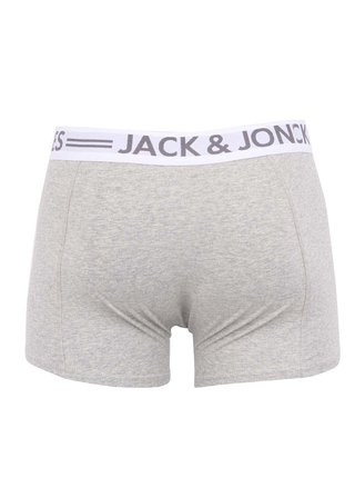 Světle šedé žíhané boxerky Jack & Jones Sense