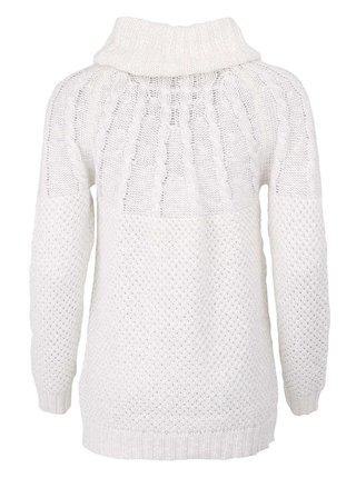 Biely pletený sveter so striebornými nitkami VERO MODA Lurifax