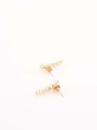 Náušnice ve zlaté barvě s perlami Pieces Ciaja
