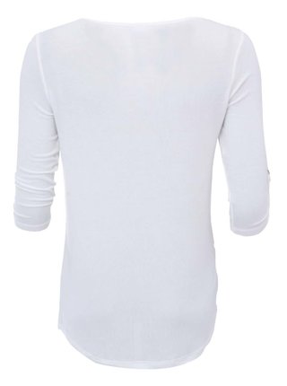 Biele tričko s 3/4 rukávom VERO MODA Burcu