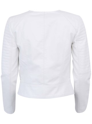 Biela krátka bunda zdobená zipsami VERO MODA Air