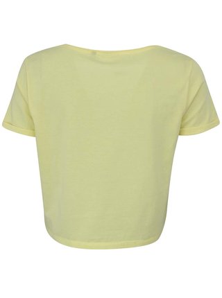 Žlté kratšie tričko s vreckom ONLY Ella 