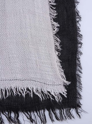 Krémovo-černý šátek Pieces Nomble