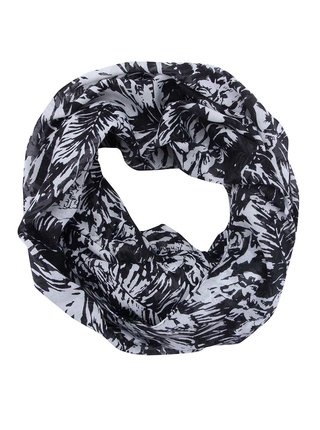 Černý vzorovaný dutý šátek Pieces Nyx
