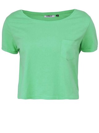 Zelené kratšie tričko s vreckom ONLY Ella