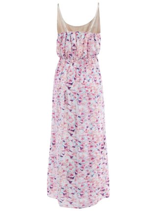 Ružové vzorované maxi šaty VERO MODA Easy