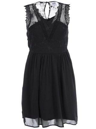 Čierne šaty s čipkovými detailmi VERO MODA Donna