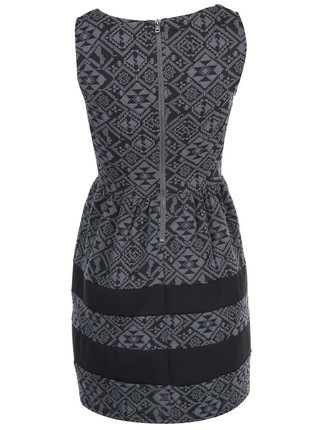 Čierno-sivé šaty so žakarovým vzorom ONLY Charlot