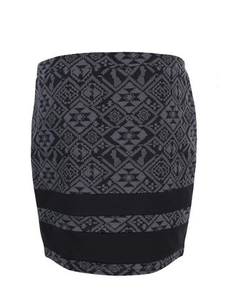 Čierno-sivá sukňa so žakárovým vzorom ONLY Charlot