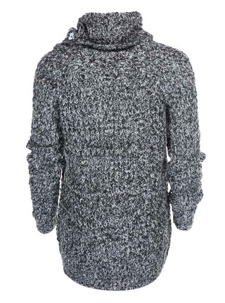 Čierny voľnejší pletený sveter s rolákom VERO MODA Dawn