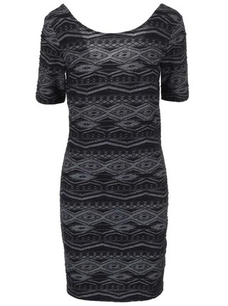Sivo-čierne vzorované šaty ONLY Vigga