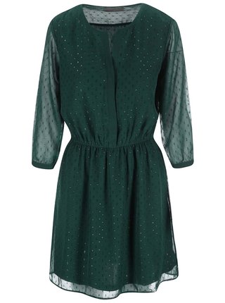 Zelené šaty s trblietavou aplikáciou VERO MODA Hitta