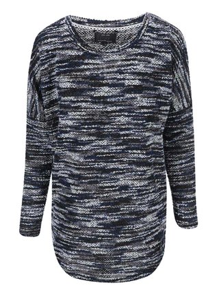 Sivo-modrý žíhaný sveter ONLY Tracy