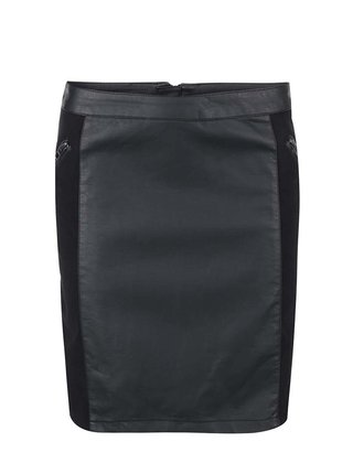 Čierna koženková sukňa ONLY Carma