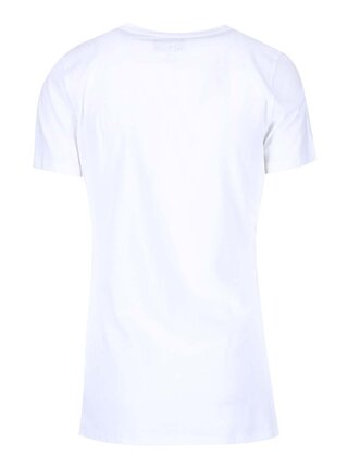 Biele dámske tričko s farebným logom Converse