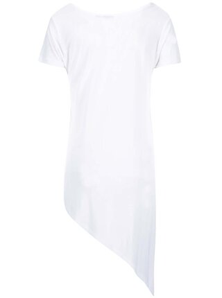 Biele dámske asymetricky strihané tričko adidas Originals Edgy
