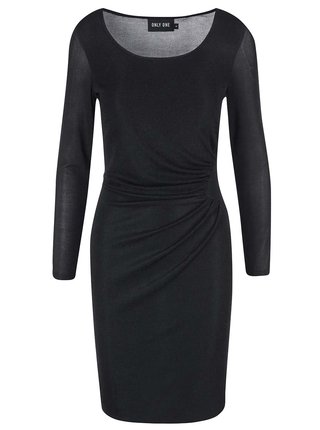 Čierne šaty s jemným riasením ONLY Glitta
