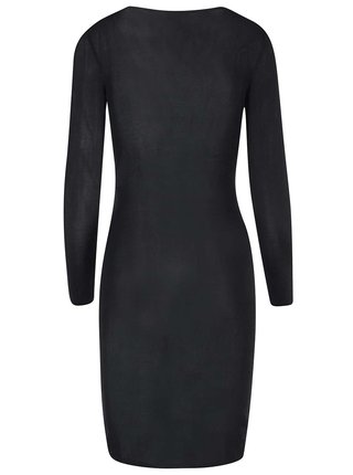 Čierne šaty s jemným riasením ONLY Glitta