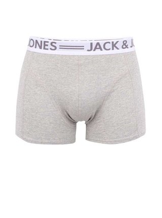 Světle šedé žíhané boxerky Jack & Jones Sense