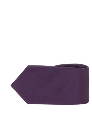 Tmavě fialová hedvábná slim kravata Selected Homme Plain