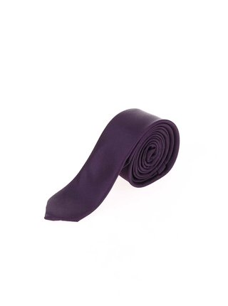 Tmavě fialová hedvábná slim kravata Selected Homme Plain